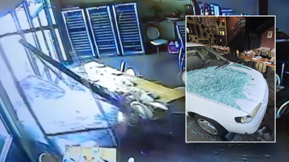 Car drives through Italian restaurant’s windows, sending brunch customers running