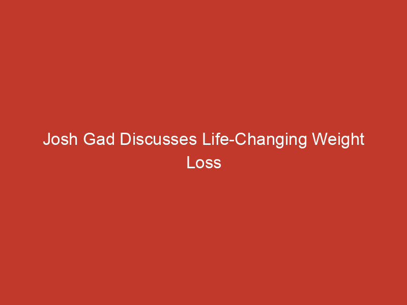 Josh Gad Discusses Life-Changing Weight Loss Journey with GLP-1 Medication